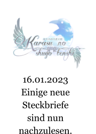 16.01.2023 Einige neue Steckbriefe sind nun nachzulesen.