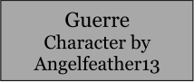 Guerre Character by Angelfeather13