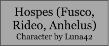 Hospes (Fusco, Rideo, Anhelus) Character by Luna42